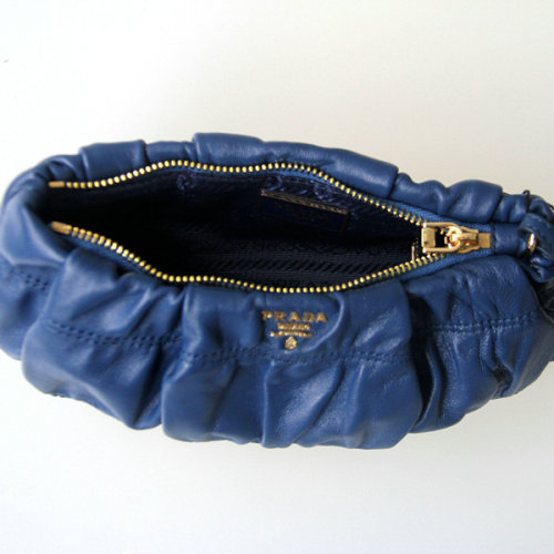 2014 Prada Gaufre Leather Evening Shoulder Bag BT0802 blue for sale